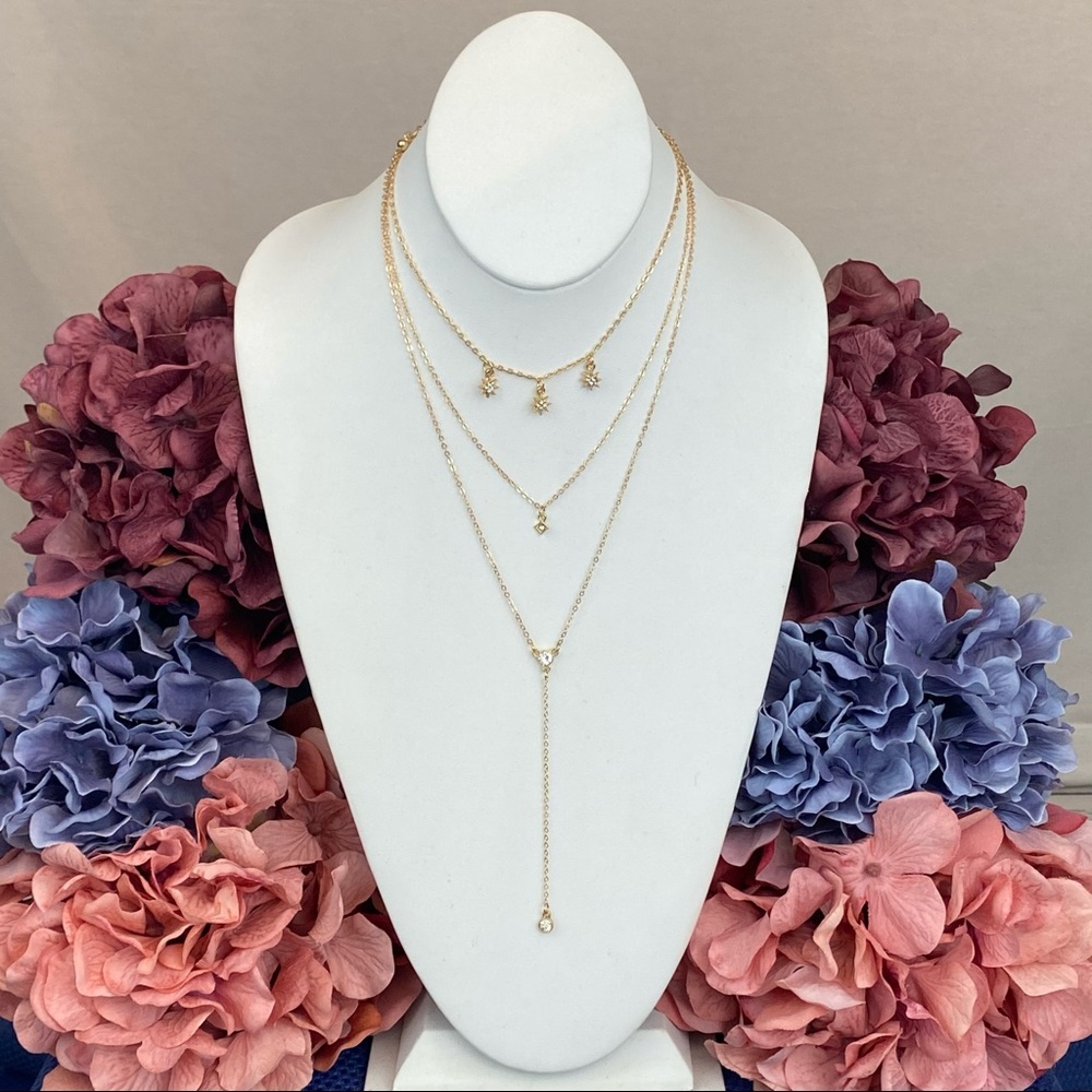 Boho Multilayer Star, Sun, Crystal Necklace - Picture 5 of 16